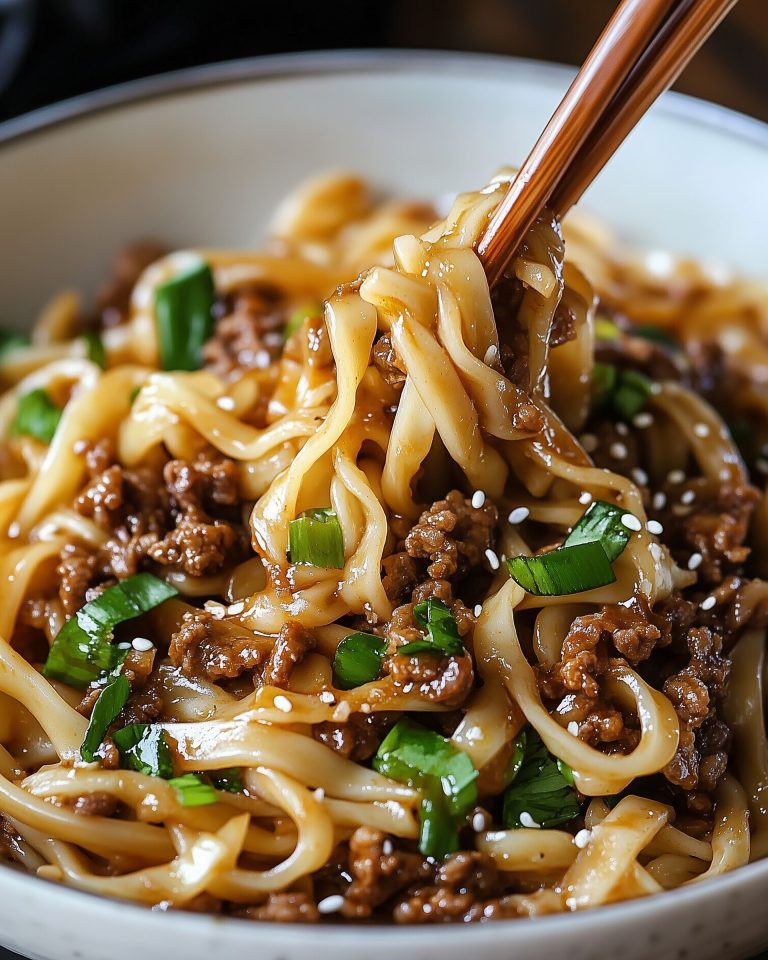 Mongolian Ground Beef Noodles