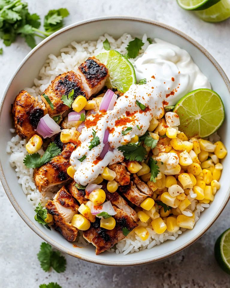 Street Corn Chicken Rice Bowl