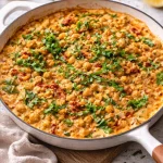 Delicious Marry Me Chickpeas dish garnished and ready to serve