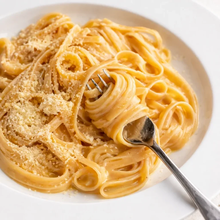 A simple pasta dish made with butter, garlic, and parsley, showcasing easy ingredients.